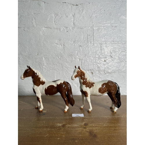 361 - Two Beswick Pinto Pony figurines - no. 1373