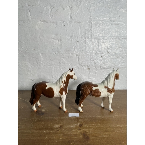 361 - Two Beswick Pinto Pony figurines - no. 1373