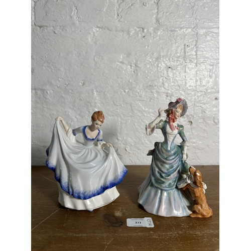 373 - Two Royal Doulton figurines, Loyal Friend HN3358 and Pamela HN3223