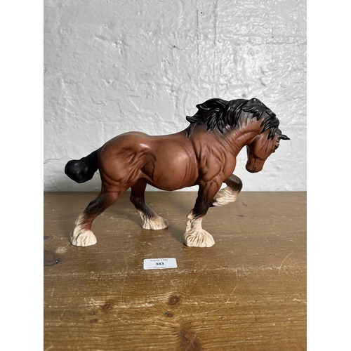 383 - A Beswick Spirit of Earth matte brown horse figurine - approx. 19cm high