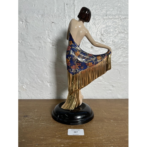 387 - A Coalport Art Deco The Flapper limited edition no. 301/2000 figurine - approx. 31cm high