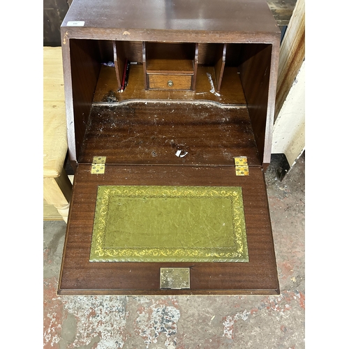 100 - A J. Sydney Smith mahogany bureau - approx. 92cm high x 51cm wide x 46cm deep