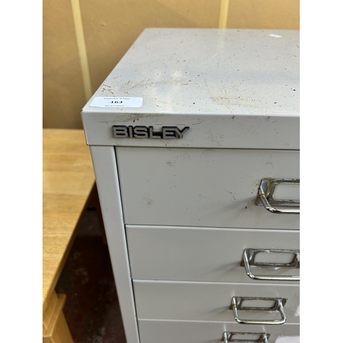 163 - A Bisley grey metal six drawer office filing cabinet - approx. 67cm high x 35cm wide x 46cm deep