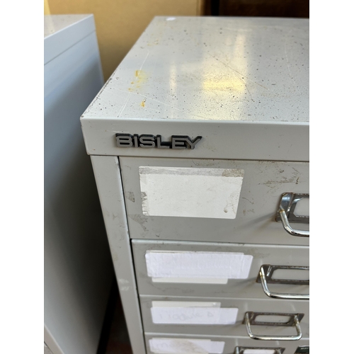 164 - A Bisley grey metal six drawer office filing cabinet - approx. 67cm high x 35cm wide x 46cm deep