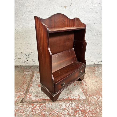 88 - A Masterpiece BW-1 mahogany waterfall bookcase - approx. 90cm high x 61cm wide x 27cm deep