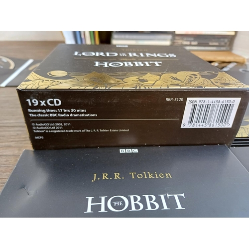 789 - A box containing five LP vinyl records and CDs to include Lord of the Rings/The Hobbit 19 disc set, ... 