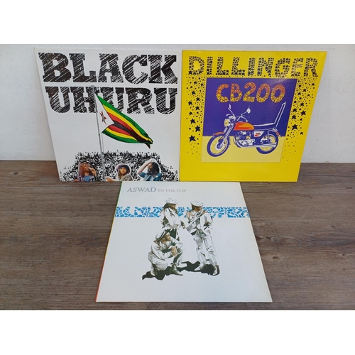 792 - Three reggae LP vinyl records, Black Uhuru 'Black Uhuru', Aswad 'To the Top' and Dillinger 'CB200'