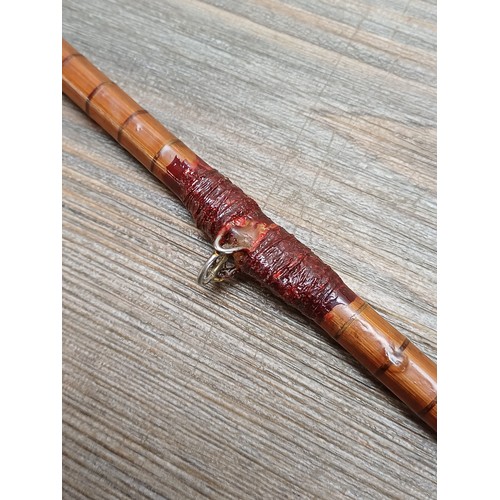 637 - A mid 20th century B. James & Son Richard Walker Mk. IV Avon split cane two piece coarse fishing rod