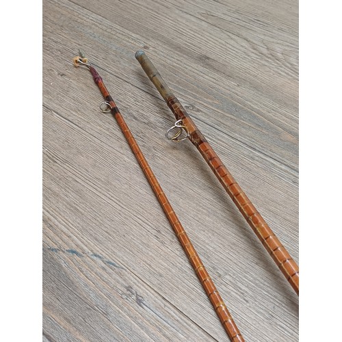 637 - A mid 20th century B. James & Son Richard Walker Mk. IV Avon split cane two piece coarse fishing rod