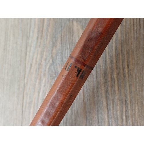 638 - A mid 20th century B. James & Son Richard Walker Mk. IV Avon split cane two piece coarse fishing rod