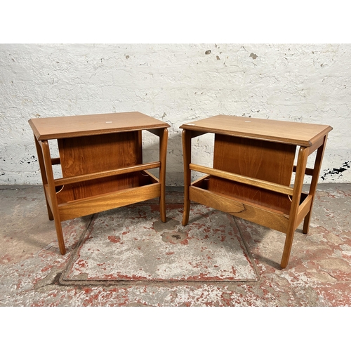 189 - A pair of Nathan Sutcliffe Trafalgar teak side tables - approx. 50cm high x 33cm wide x 52cm long