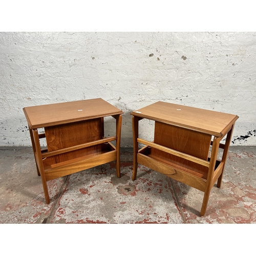 189 - A pair of Nathan Sutcliffe Trafalgar teak side tables - approx. 50cm high x 33cm wide x 52cm long