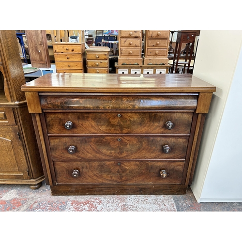 219 - A Victorian mahogany chest of drawers - approx. 98cm high x 126cm wide x 51cm deep