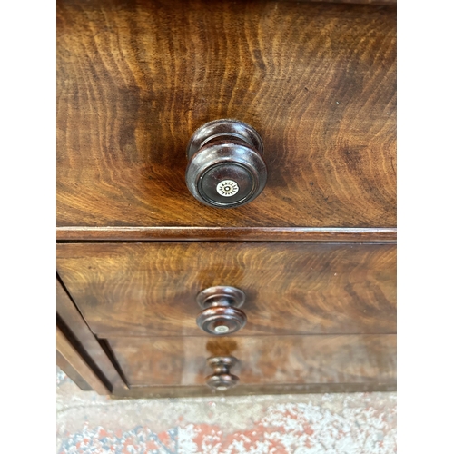 219 - A Victorian mahogany chest of drawers - approx. 98cm high x 126cm wide x 51cm deep