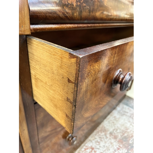 219 - A Victorian mahogany chest of drawers - approx. 98cm high x 126cm wide x 51cm deep