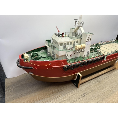 507 - A scratch built and hand painted ARIF remote control naval warship