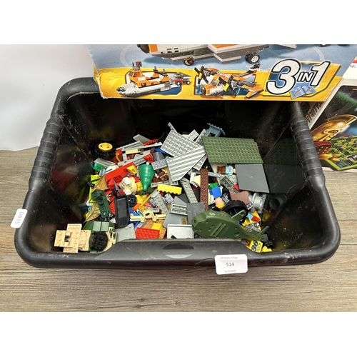 514 - A collection of assorted LEGO to include boxed Creator 3 in 1 set, boxed Minotaurus set etc.