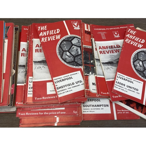 561 - A collection of 1960s and 70s Liverpool Football Club match day programmes