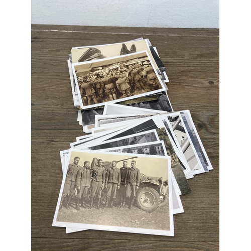 578 - A collection of WWII German military black and white photographs