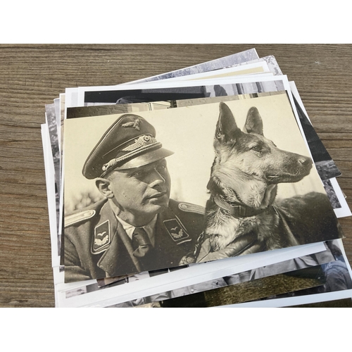 578 - A collection of WWII German military black and white photographs