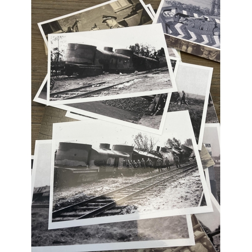 578 - A collection of WWII German military black and white photographs