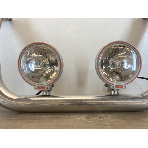 605 - A Britax roof bar with pair of spot lamps - approx. 45cm high x 87cm wide