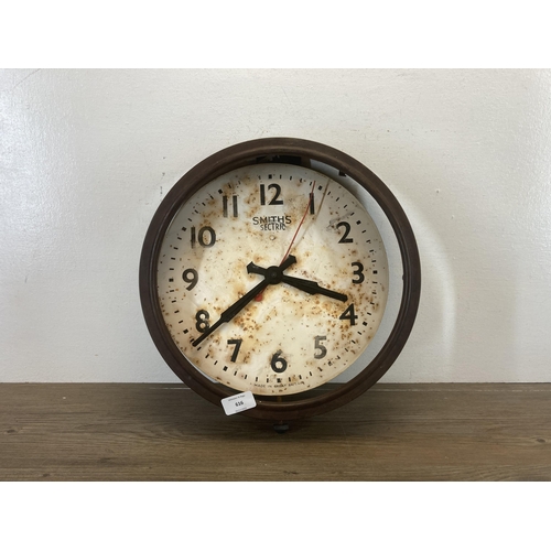 616 - A mid 20th century Smith's Sectric bakelite cased clock