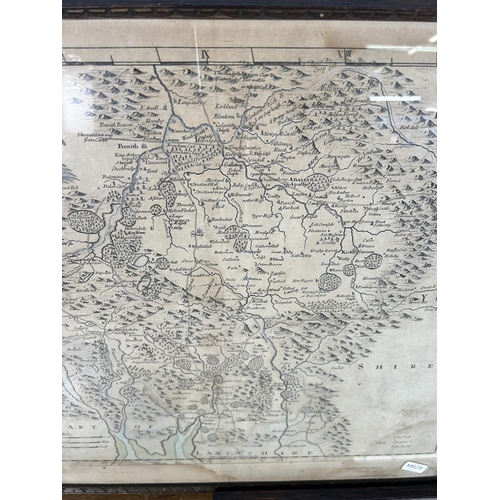 277 - Three framed map prints to include Westmorland by Robert Morden - approx. 45cm high x 49cm wide etc.