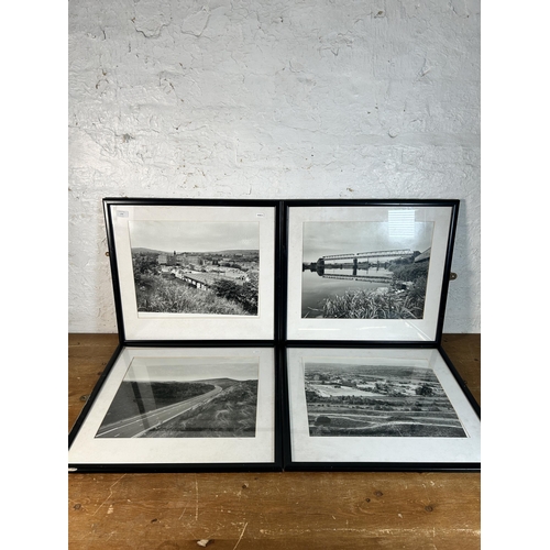 279 - Four framed industrial landscape photographs - approx. 53cm high x 59cm wide