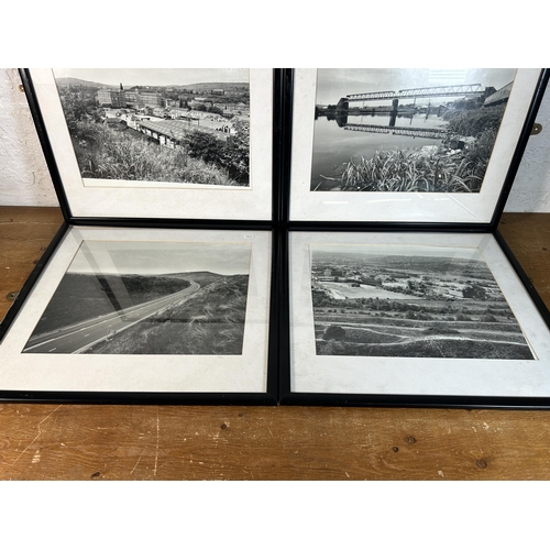 279 - Four framed industrial landscape photographs - approx. 53cm high x 59cm wide