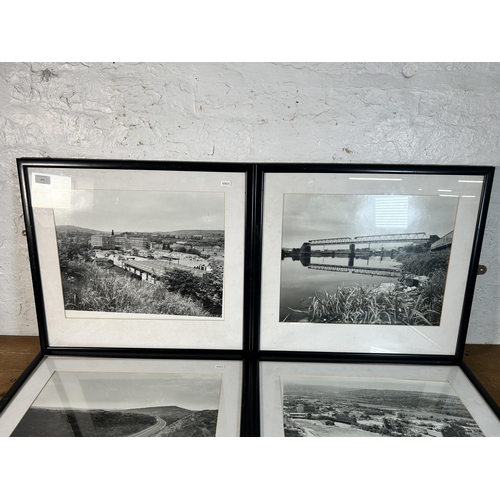 279 - Four framed industrial landscape photographs - approx. 53cm high x 59cm wide