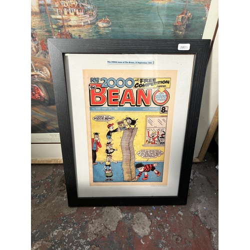 300 - Ten framed pictures to include Phyllis Hindle oil pastel dated 1974, David Willis ink and watercolou... 