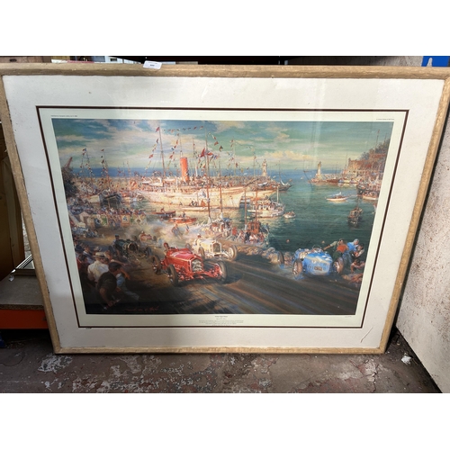 300 - Ten framed pictures to include Phyllis Hindle oil pastel dated 1974, David Willis ink and watercolou... 