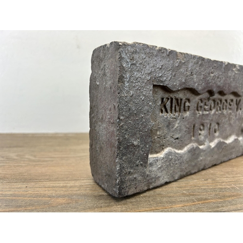 648A - A 1920 King George V engraved brick