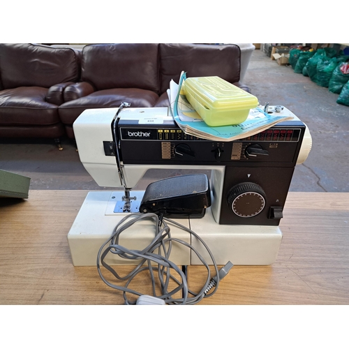 834 - A Brother VX2061 electric sewing machine with foot pedal, attachments and instruction manual