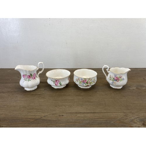 400 - A collection of Royal Albert Moss Rose bone china