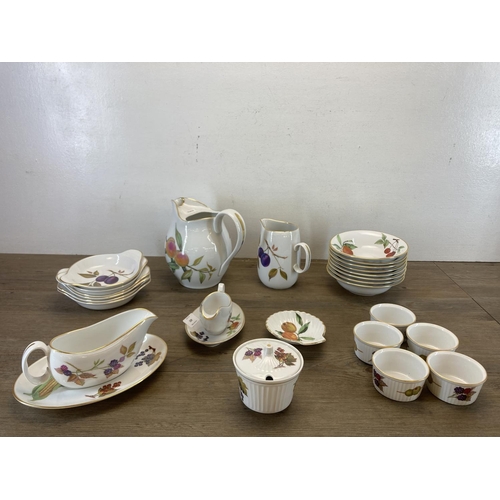 403 - A collection of Royal Worcester Evesham bone china