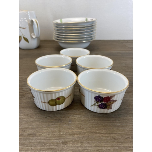 403 - A collection of Royal Worcester Evesham bone china