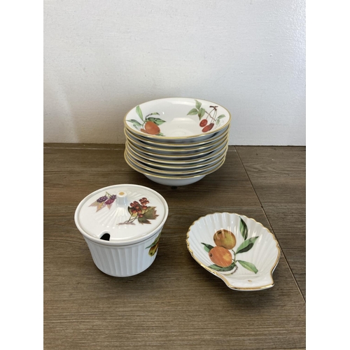 403 - A collection of Royal Worcester Evesham bone china