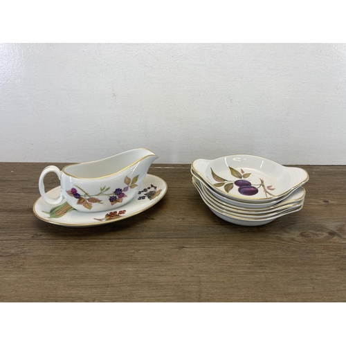 403 - A collection of Royal Worcester Evesham bone china