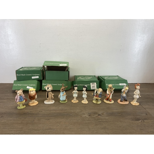 434 - Ten boxed and unboxed Beswick figurines to include Beatrix Potter, Betty Rubble, Jazz TomCat etc.