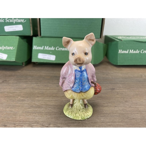 434 - Ten boxed and unboxed Beswick figurines to include Beatrix Potter, Betty Rubble, Jazz TomCat etc.