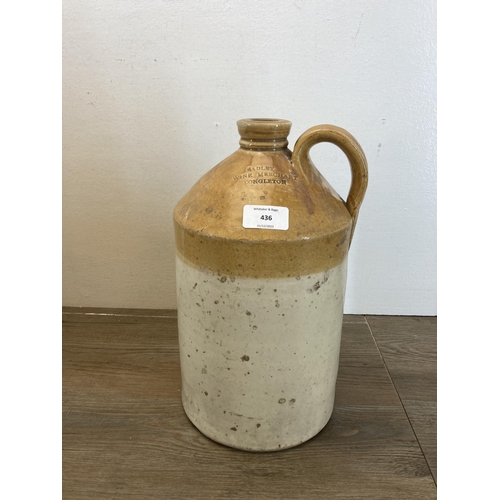 436 - Two late 19th/early 20th century Radley & Co Wine Merchants of Congleton salt glazed stoneware flago... 