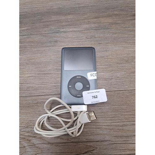 762 - An Apple iPod A1238 Classic 120GB with USB charging cable