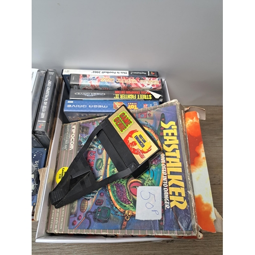 764 - A collection of games, consoles and related items to include Binatone TV Master MK IV, boxed Seastal... 