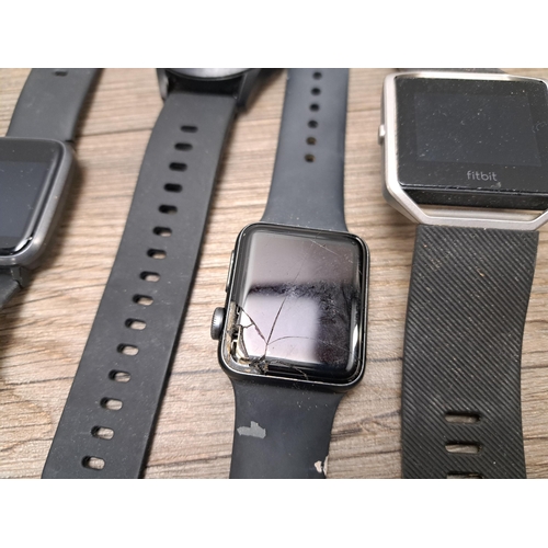 770 - A collection of technology related items to include Apple Watch series 3, Goodmans smart watch, Camb... 