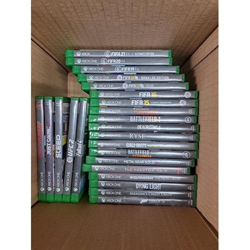 776 - Three boxes containing console games and DVDs to include Metal Gear Solid V The Phantom Pain, Metal ... 