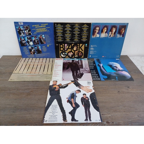 795 - Seven LP vinyl records to include INXS, two Dexys Midnight Runners, Billy Idol, 'The Blues Brothers'... 