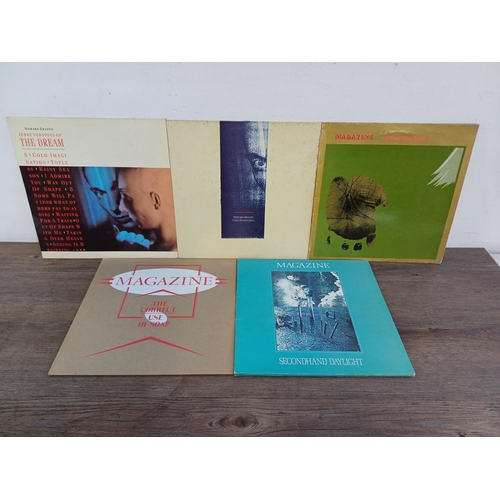 803 - Five Magazine and related vinyl records, 'The Correct Use of Soap' LP, 'Secondhand Daylight' LP and ... 