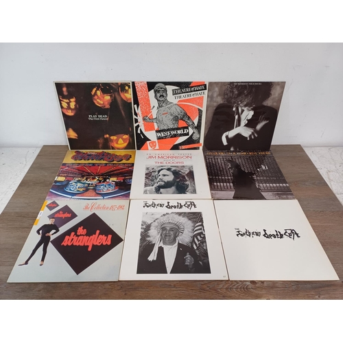 805 - Nine LP vinyl records to include The Stranglers, two The Southern Death Cult, two The Waterboys, Nei... 